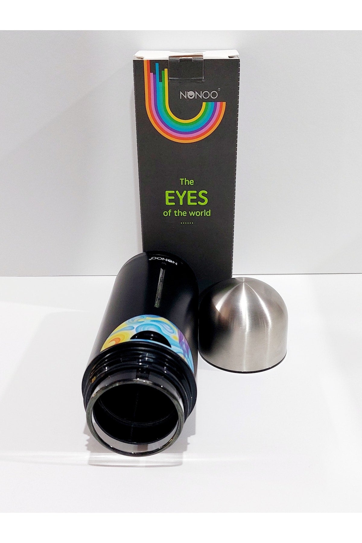 Eye Of Içi Cam Dışı Çelik Matara 280 Ml Siyah