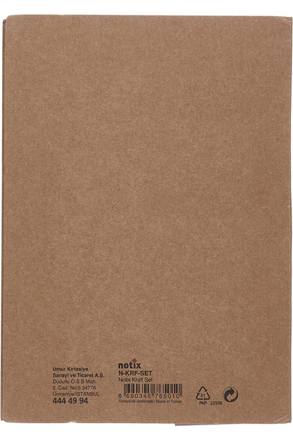 Kraft Parçalı Yapışkanlı Kağıt Post-it Seti Defter Biçiminde 14x20 Cm