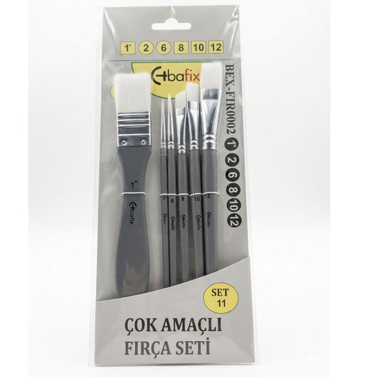 Zemin fırçalı karma set 6'lı set 11 çok amaçlı fırça seti