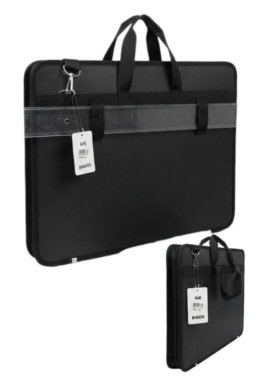 38x55 cm proje resim çantası körüklü PLASTİK malzeme T cetvel koyma lastikli alt metal yere koyma korumalı