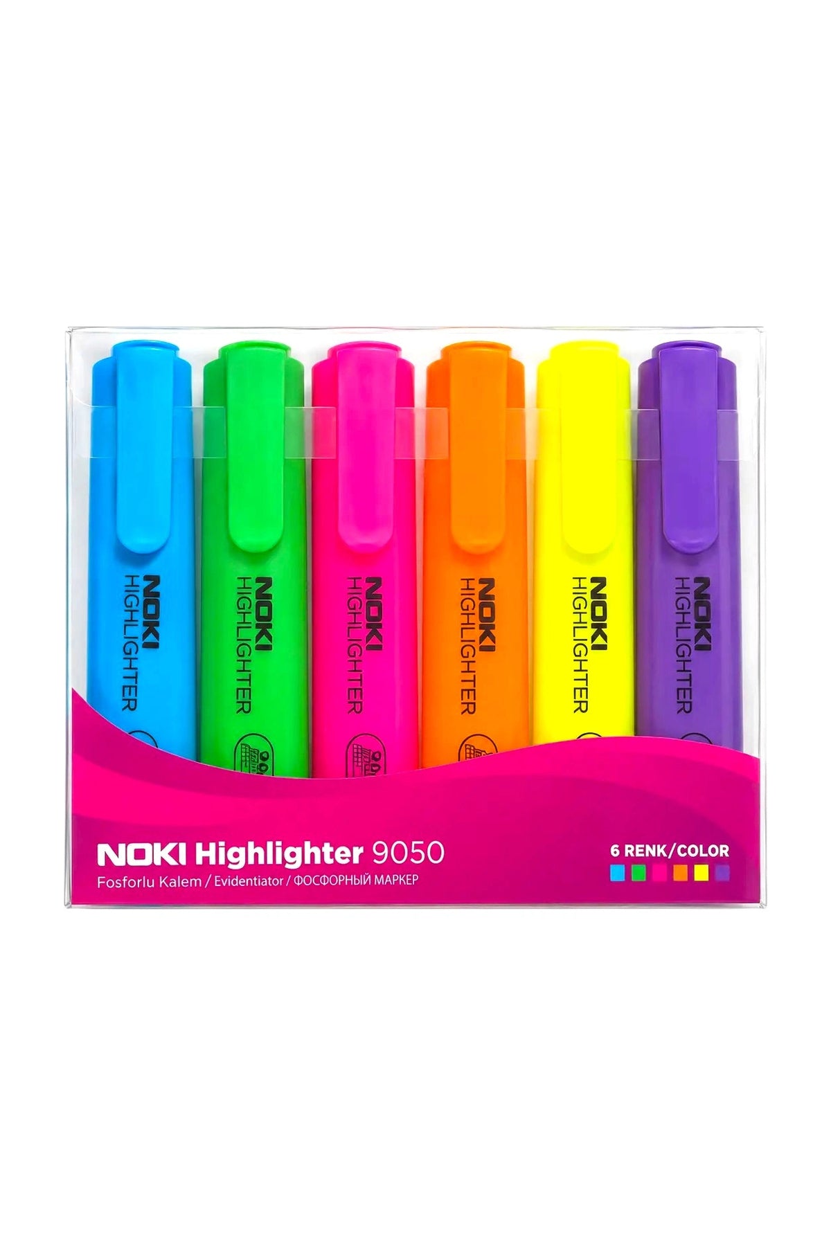 NEON FOSFORLU KALEM 6 'lı PVC POŞET
