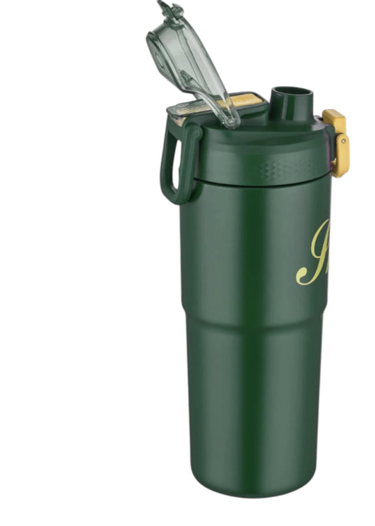 750 ML MATARA ÇİFT KULLANIM PİPETLİ VE KOLAY İÇİM 316L PASLANMAZ ÇELİK