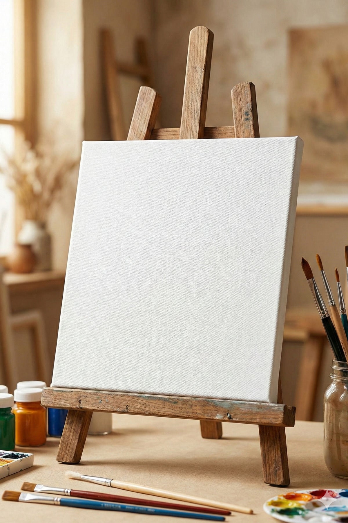 20x20 cm 5 Adet Astarlı Tuval Seti - Pamuklu Akrilik ve Yağlı Boya Resim Tuvali -Çocuk Hobi Etkinlik