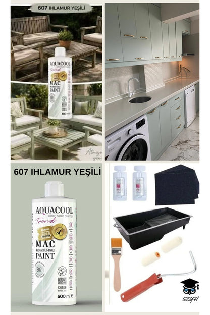 kendiliğinden vernikli çelik ahşap kapı beyaz eşya mutfak dolabı fayans petek metal boya 500 ml set IHLAMUR