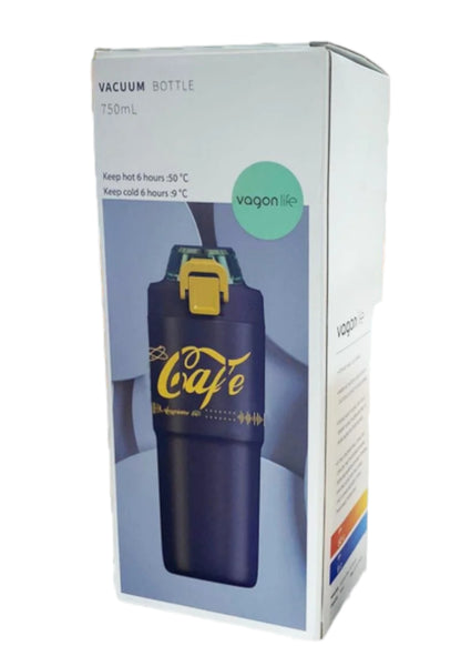 750 ML MATARA ÇİFT KULLANIM PİPETLİ VE KOLAY İÇİM 316L PASLANMAZ ÇELİK