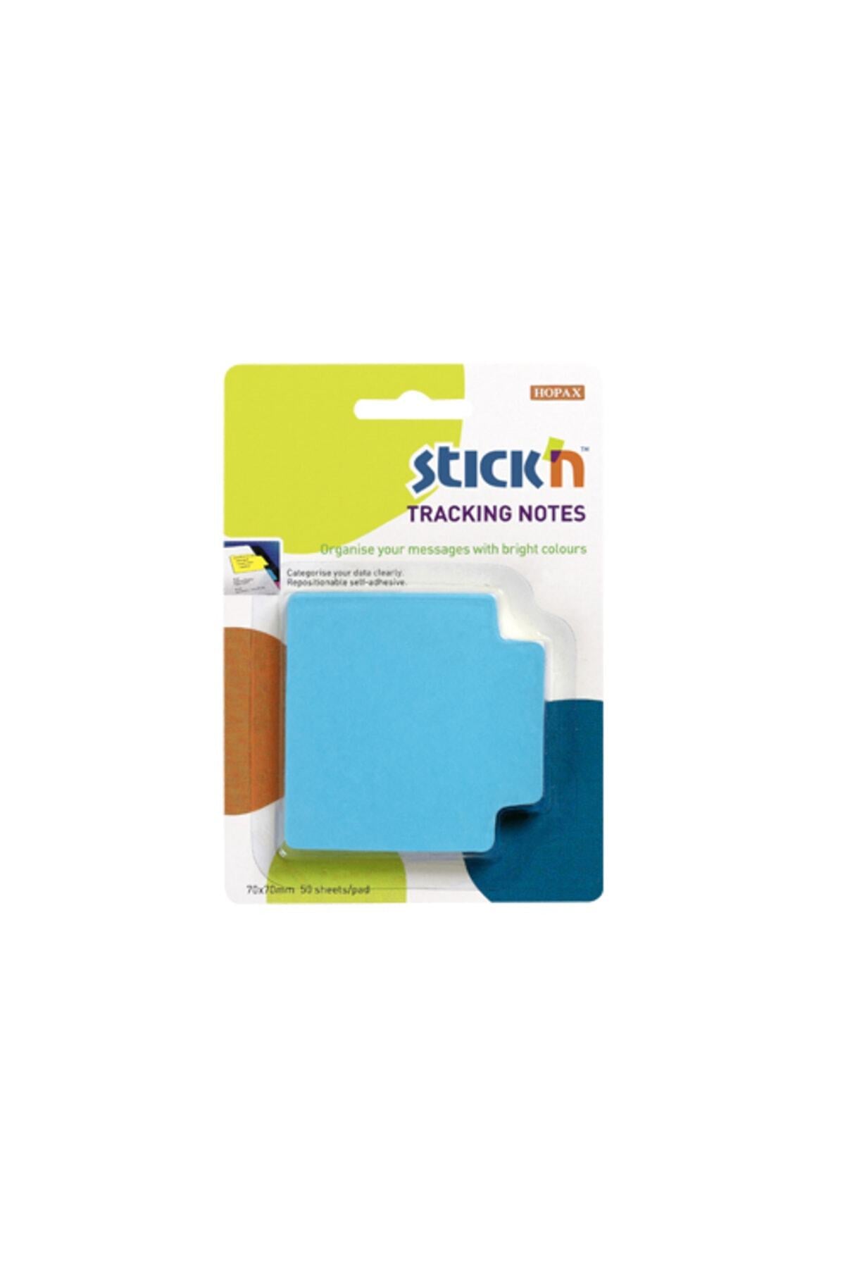 Stickn Tracking Notes Yapışkanlı Not Kağıtları Neon Mavi / 21479