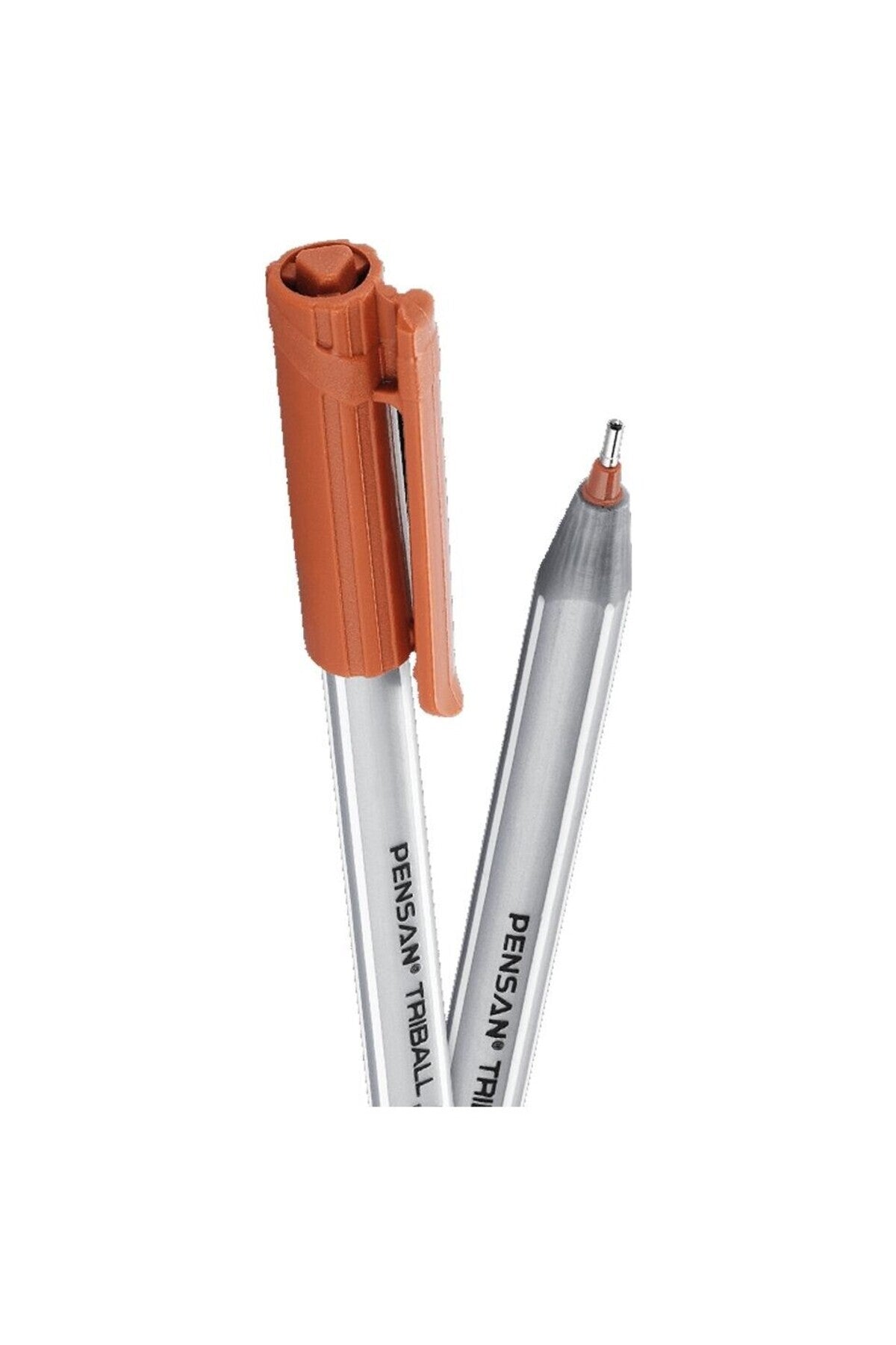 Tükenmez Kalem Triball 1.0 Mm Bilye Uç Kahverengi (12 Li Paket)