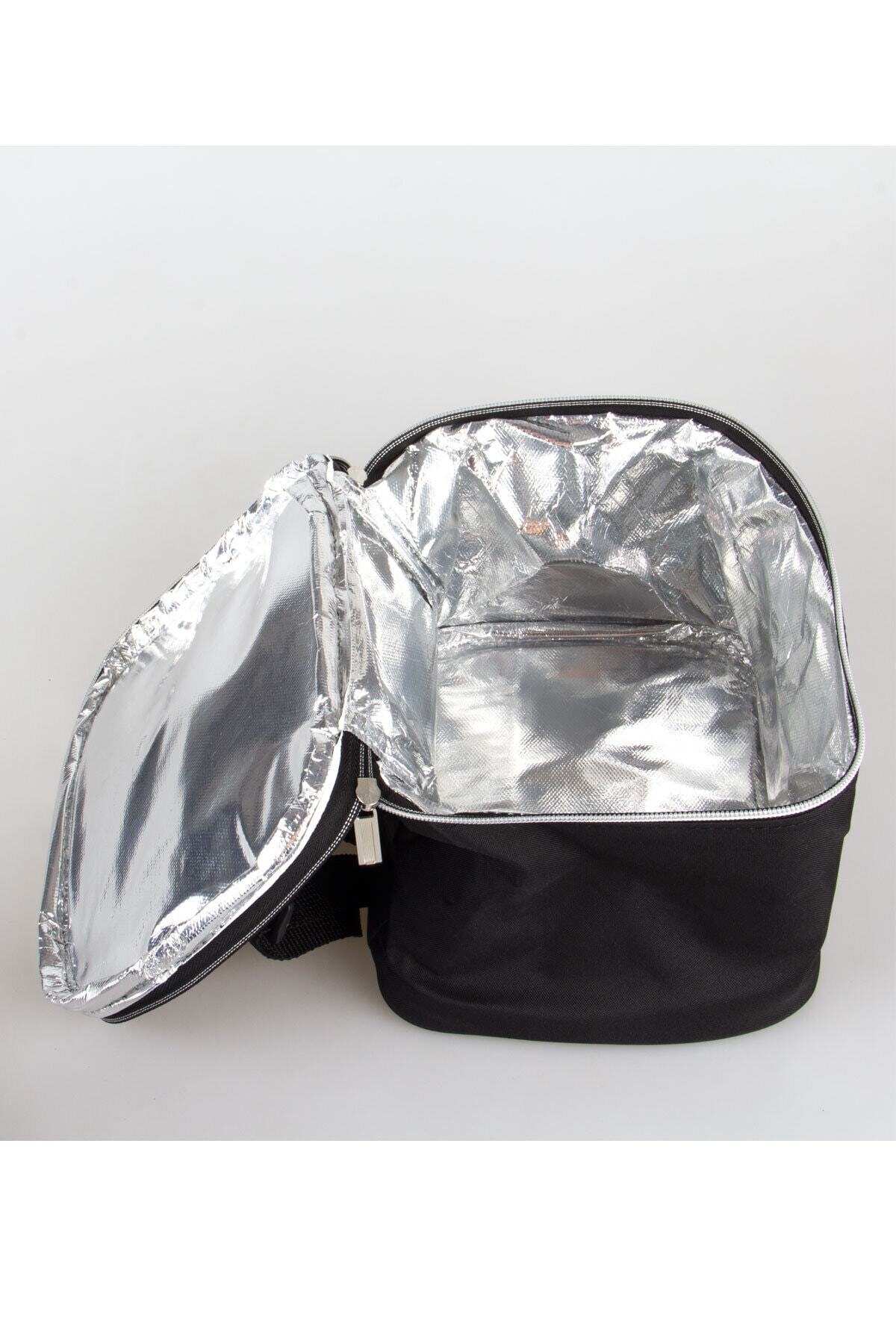 Termoslu Beslenme Çantası Siyah Çocuk Yetişkin Termal Lunch Box