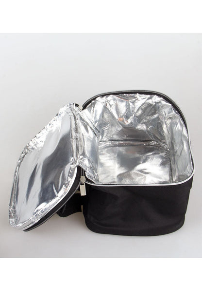 Termoslu Beslenme Çantası Siyah Çocuk Yetişkin Termal Lunch Box