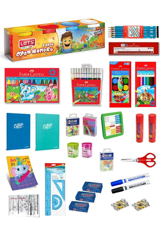 1. Sınıf Kırtasiye Seti 28 Parça Başlangıç Full Tam Set Krtset3
