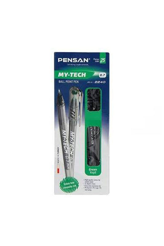 My-tech Iğne Uçlu Tükenmez Kalem 0,7mm Yeşil 25'li Kutu