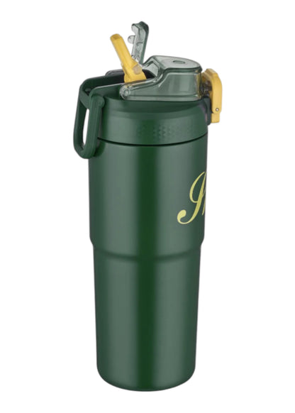 750 ML MATARA ÇİFT KULLANIM PİPETLİ VE KOLAY İÇİM 316L PASLANMAZ ÇELİK