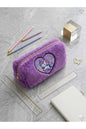 Peluş Kalem Kutusu Kalemlik Kalem Çantası 6x10x19 cm orta boy mor unic