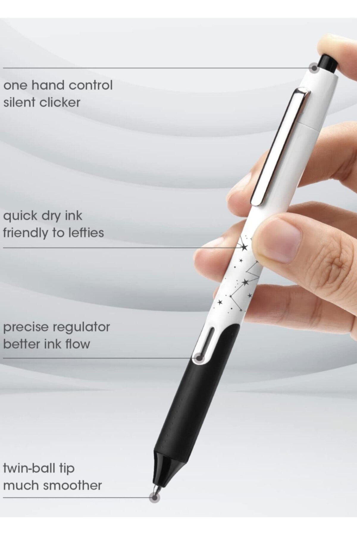 0,5 mm jel tükenmez kalem akıcı hızlı kuruyan mürekkep WRİTECH amerikan marka Sessiz kalem