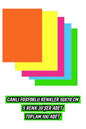 CANLI FOSFORLU RENKLER 50X70 CM 5 RENK 20'ŞER ADET TOPLAM 100 ADET 160 GR
