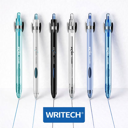 0.7 MM MAVİ JEL MÜREKKEP DÖNEN STRES BAŞLIĞI YENİ MODEL WRİTECH W-0201 BEYAZ