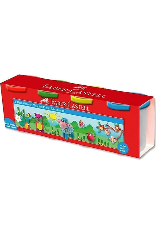 Faber Oyun Hamuru Klasik Renkler 4x100gr